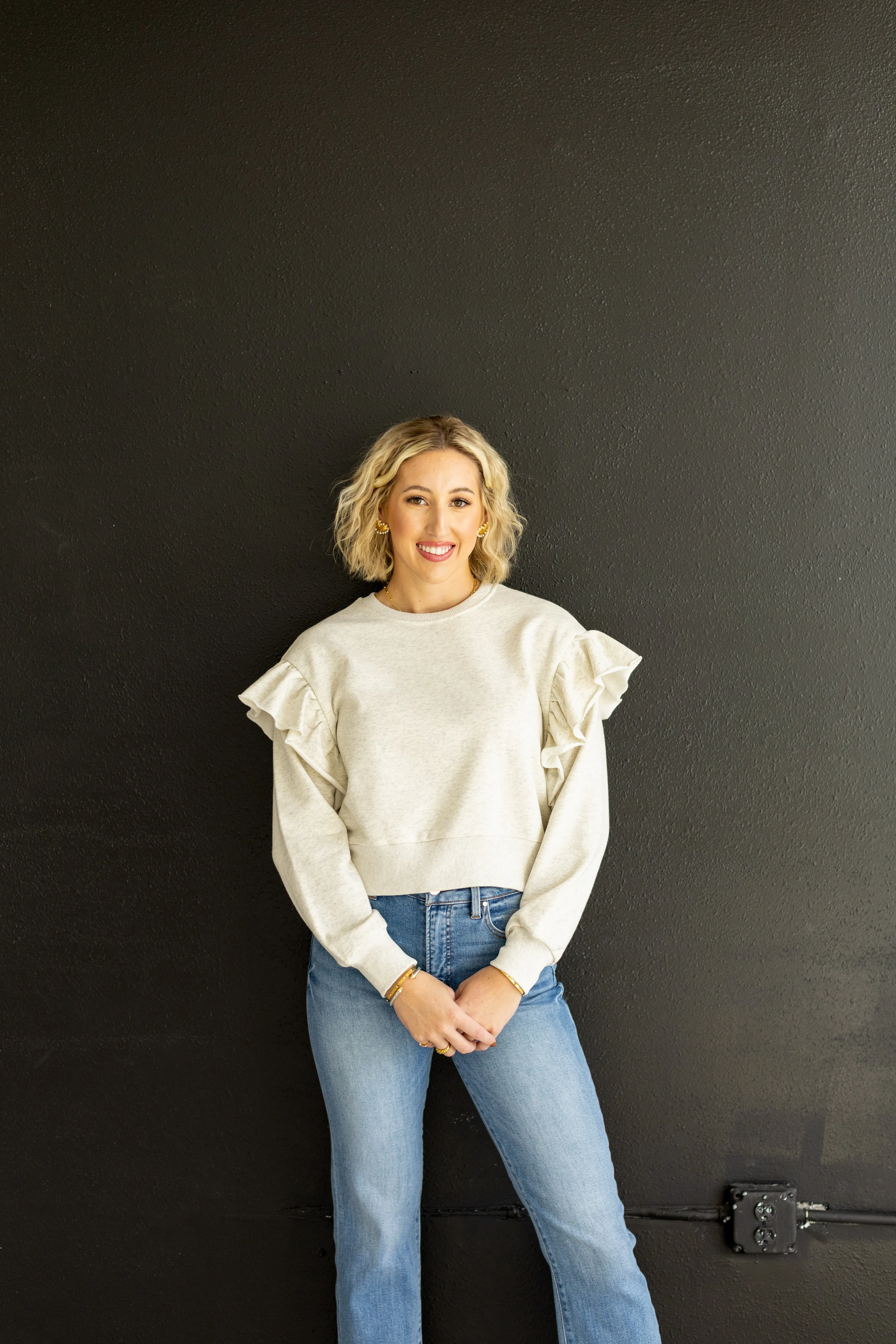 Bonfire Nights Ruffled Sweatshirt