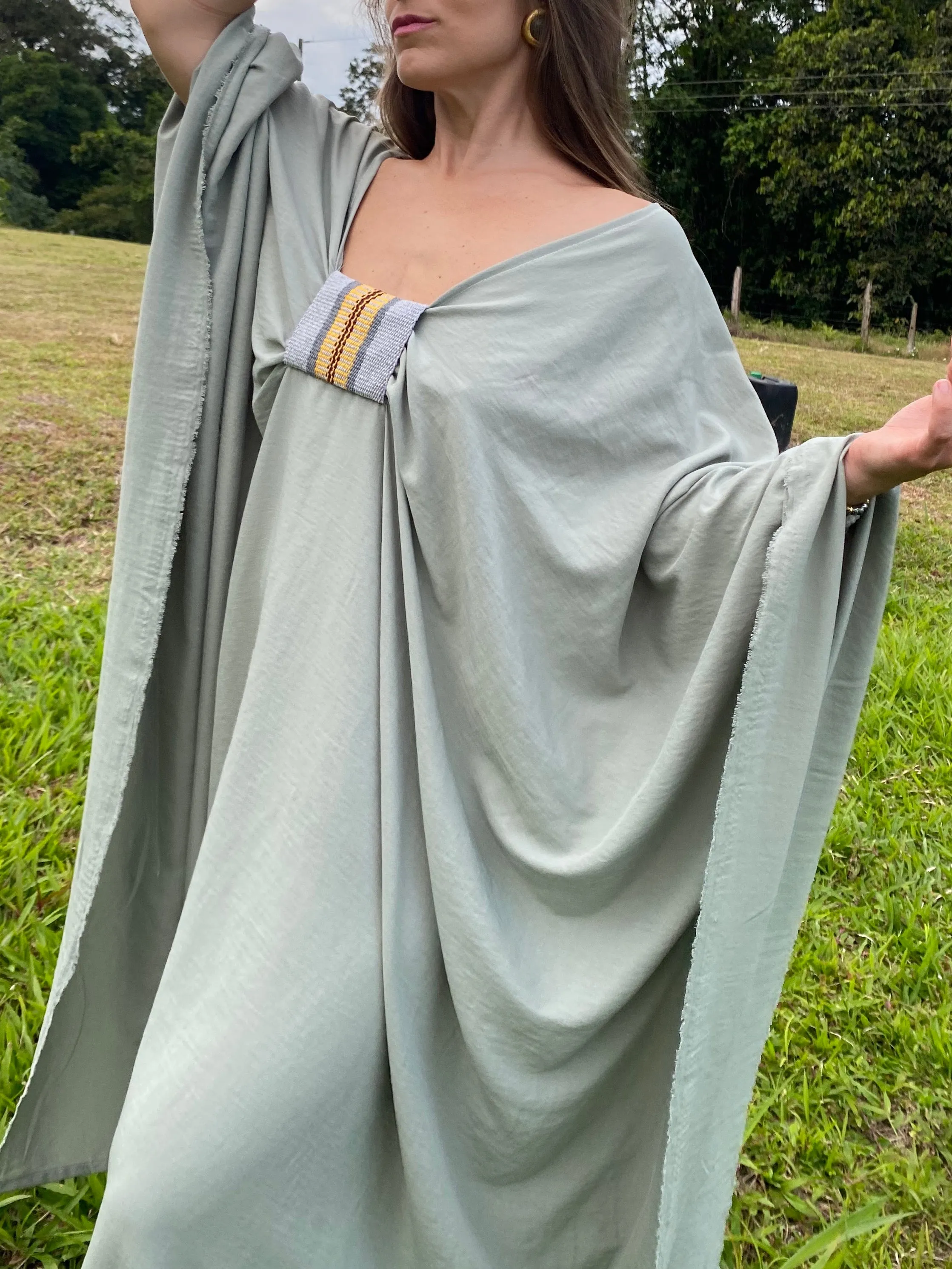 Boruca Sage Blue | Her Caftan