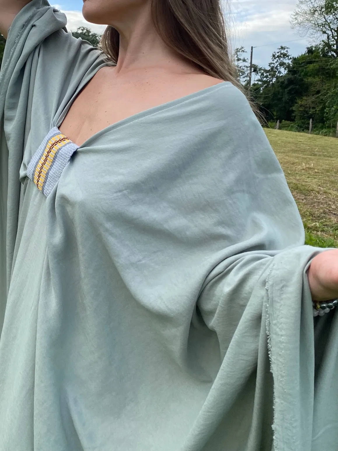 Boruca Sage Blue | Her Caftan