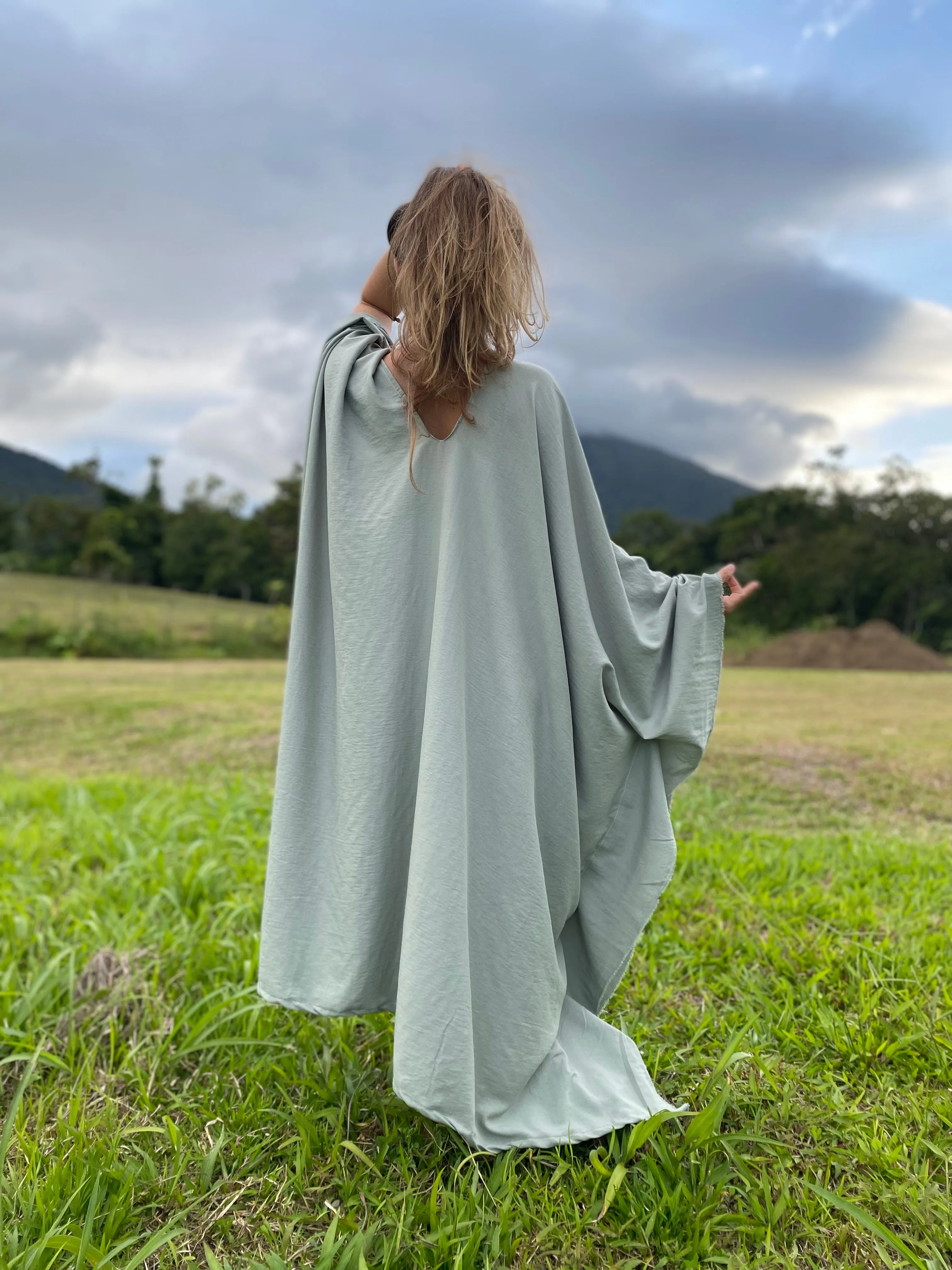 Boruca Sage Blue | Her Caftan