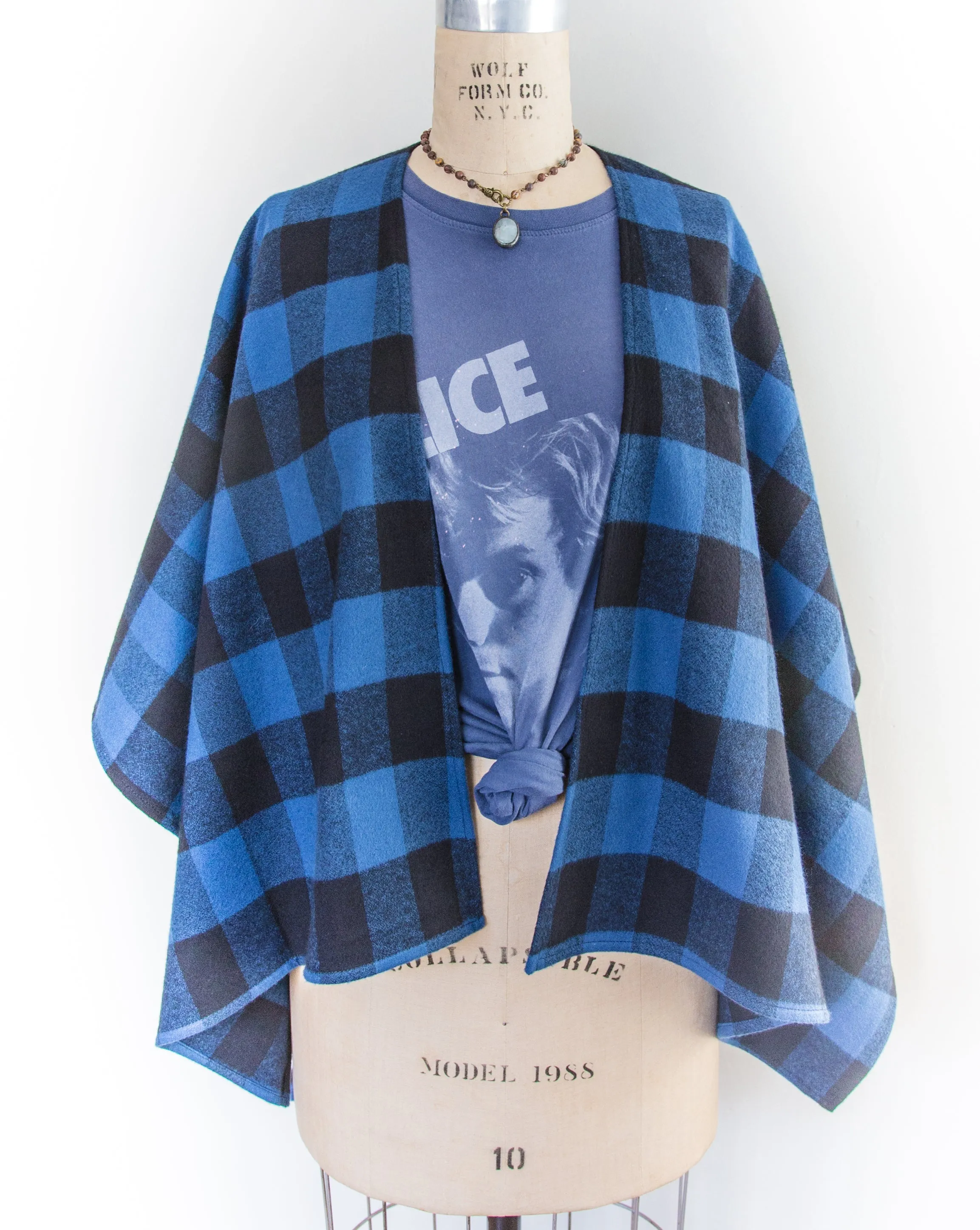 Buffalo Blue Plaid Flannel Kimono