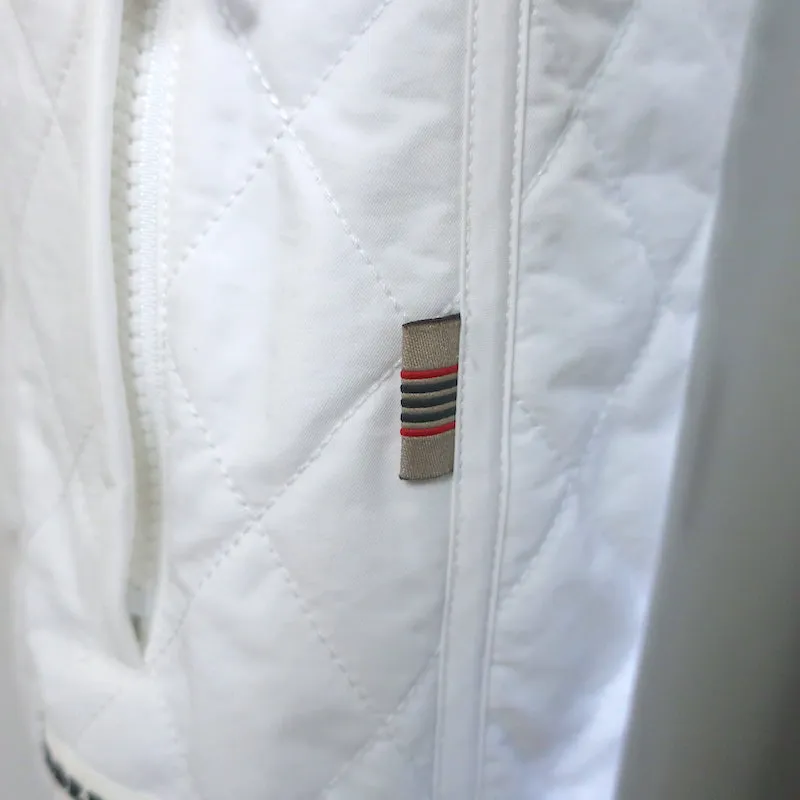 Burberry Golf Quilted Puffer Vest White Size Small