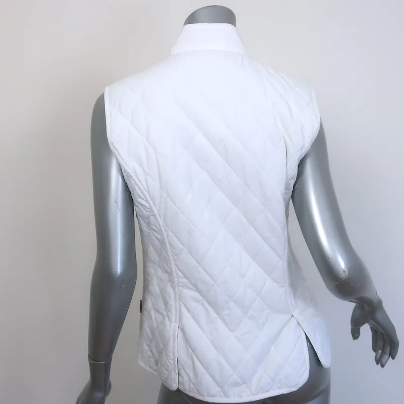 Burberry Golf Quilted Puffer Vest White Size Small