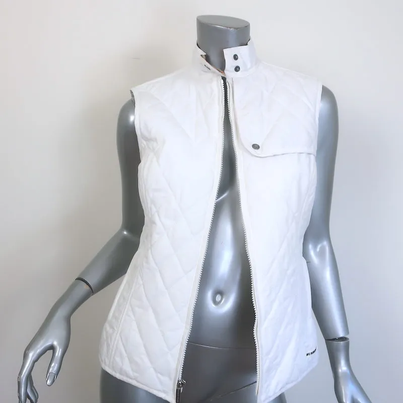 Burberry Golf Quilted Puffer Vest White Size Small