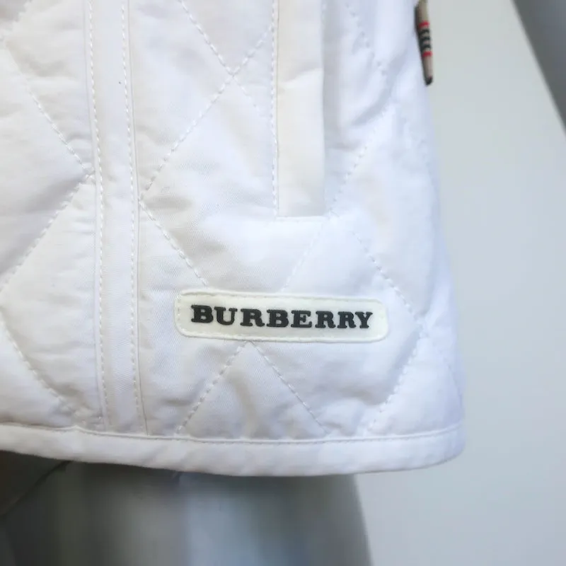 Burberry Golf Quilted Puffer Vest White Size Small