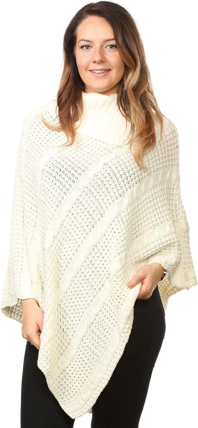 Button Knitted Poncho