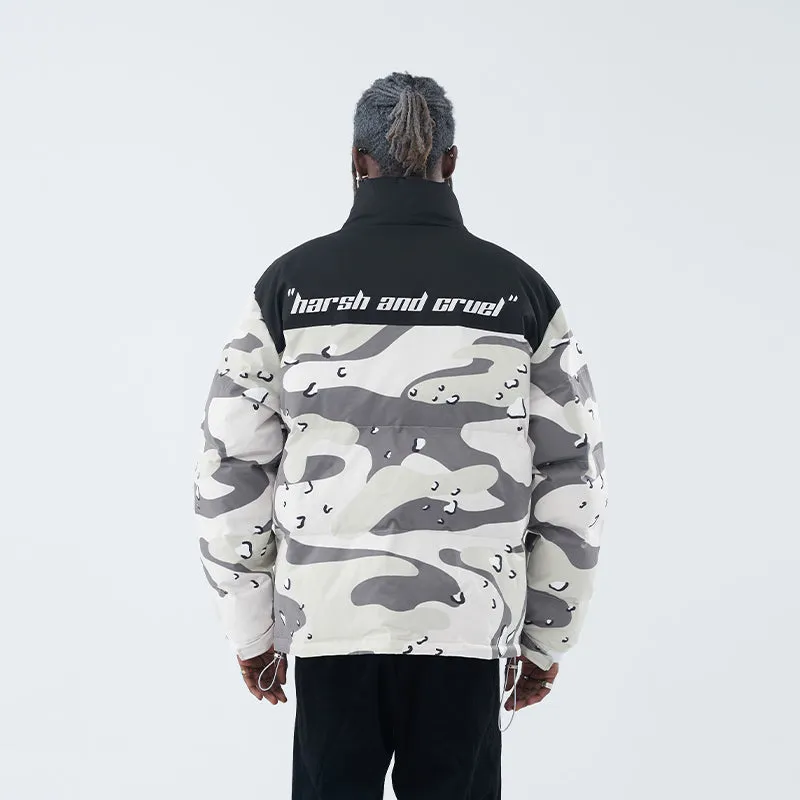 Camouflage Print Down Jacket