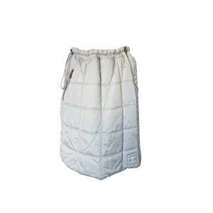 Chanel Silver Puffer Skirt