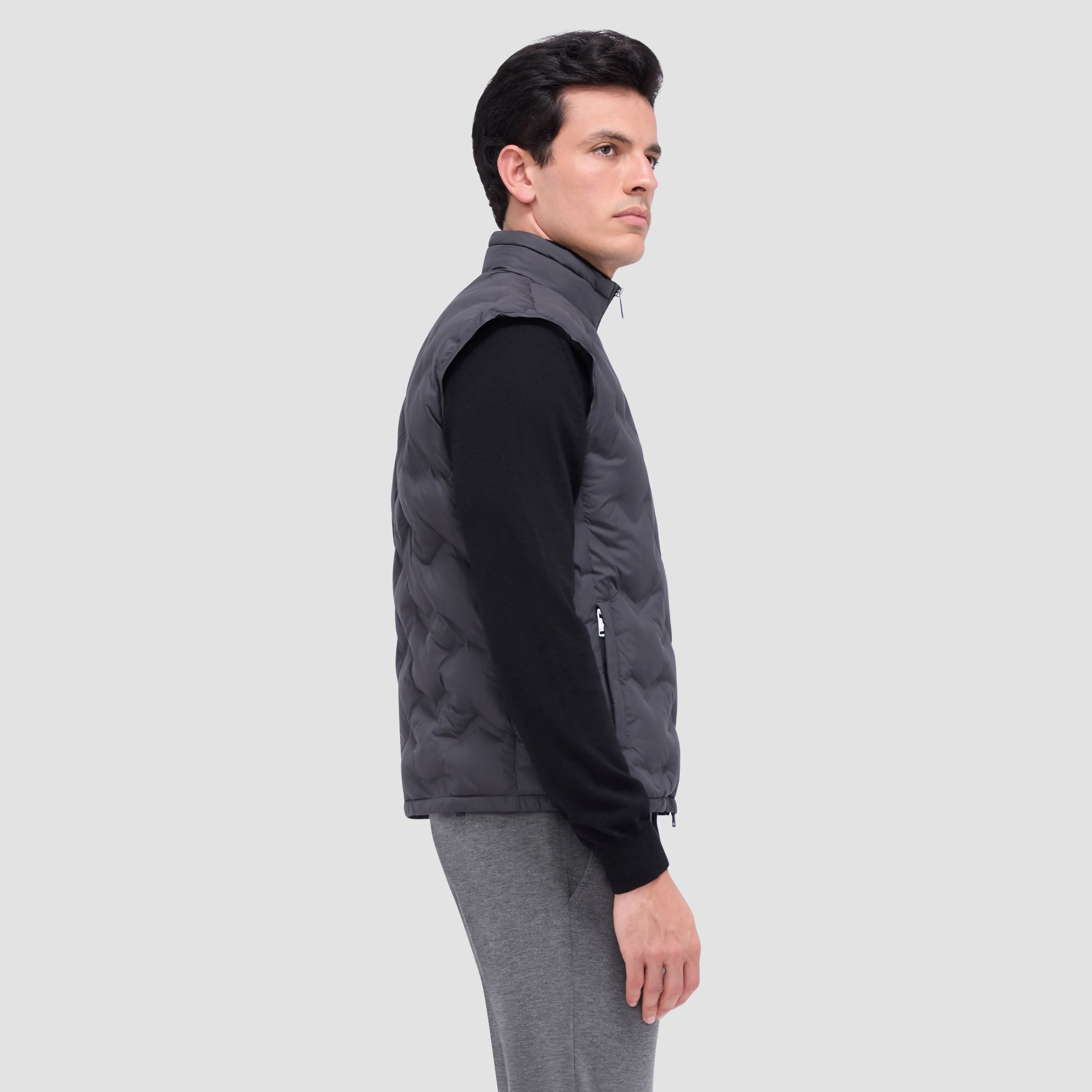 Chevron Quilted Puffer Vest