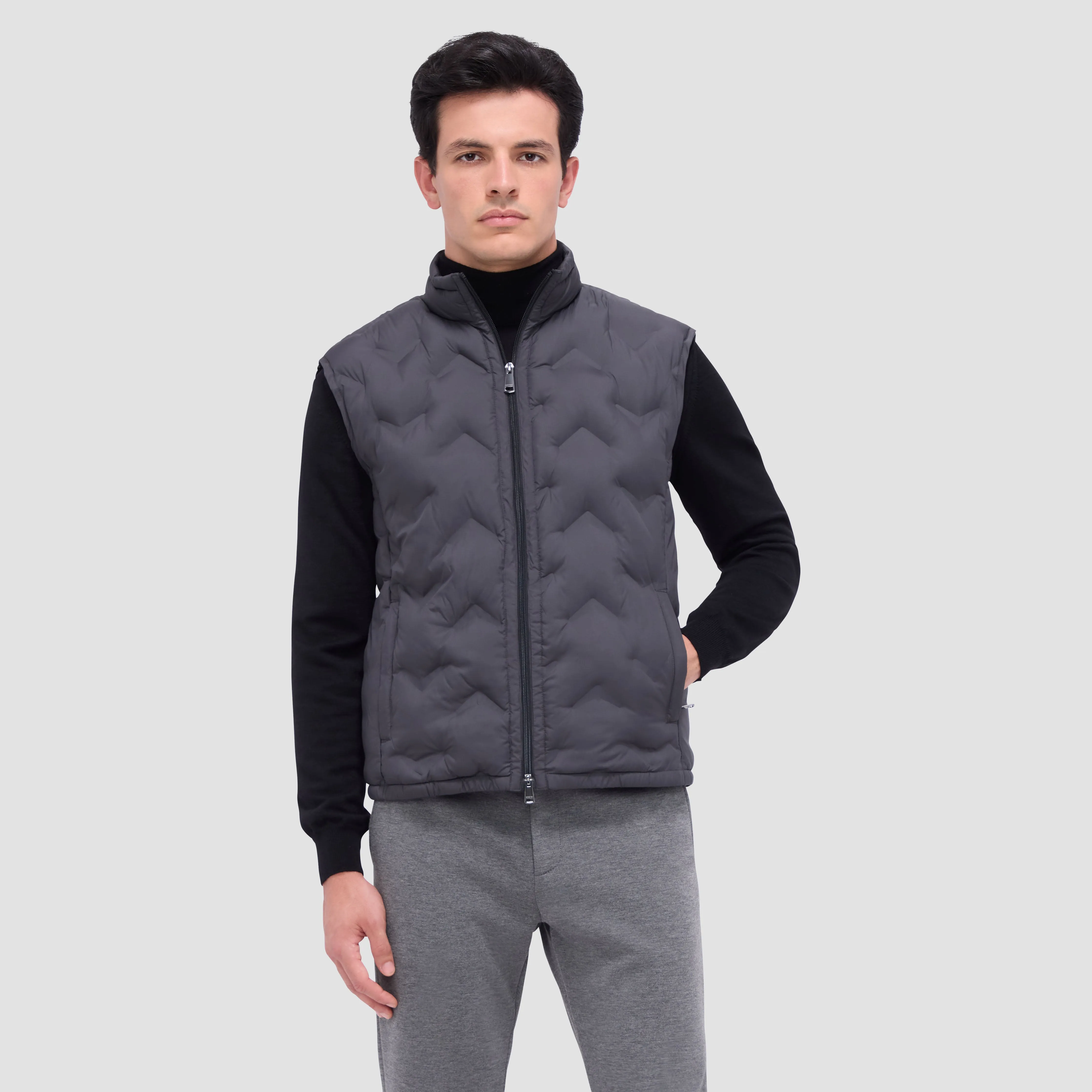 Chevron Quilted Puffer Vest