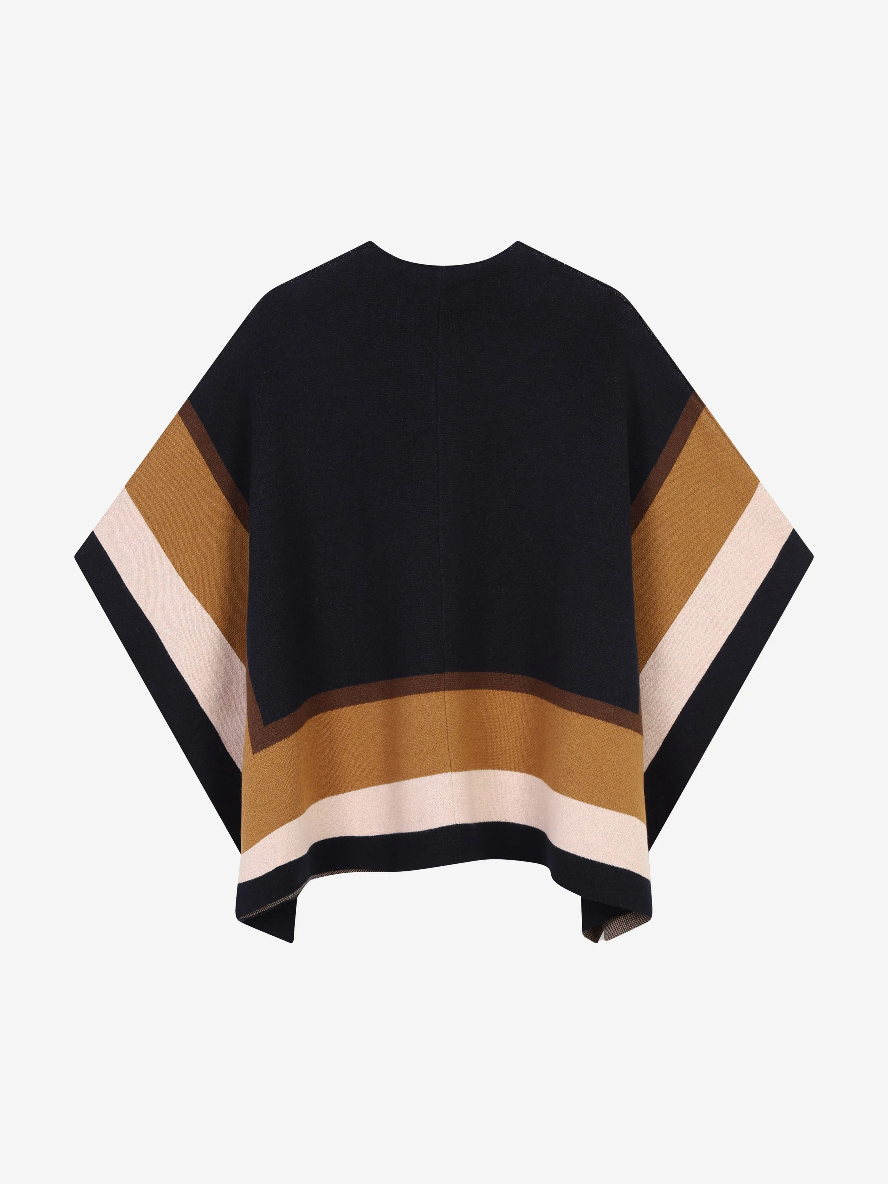 Chloé Girls Knitted Cape in Navy