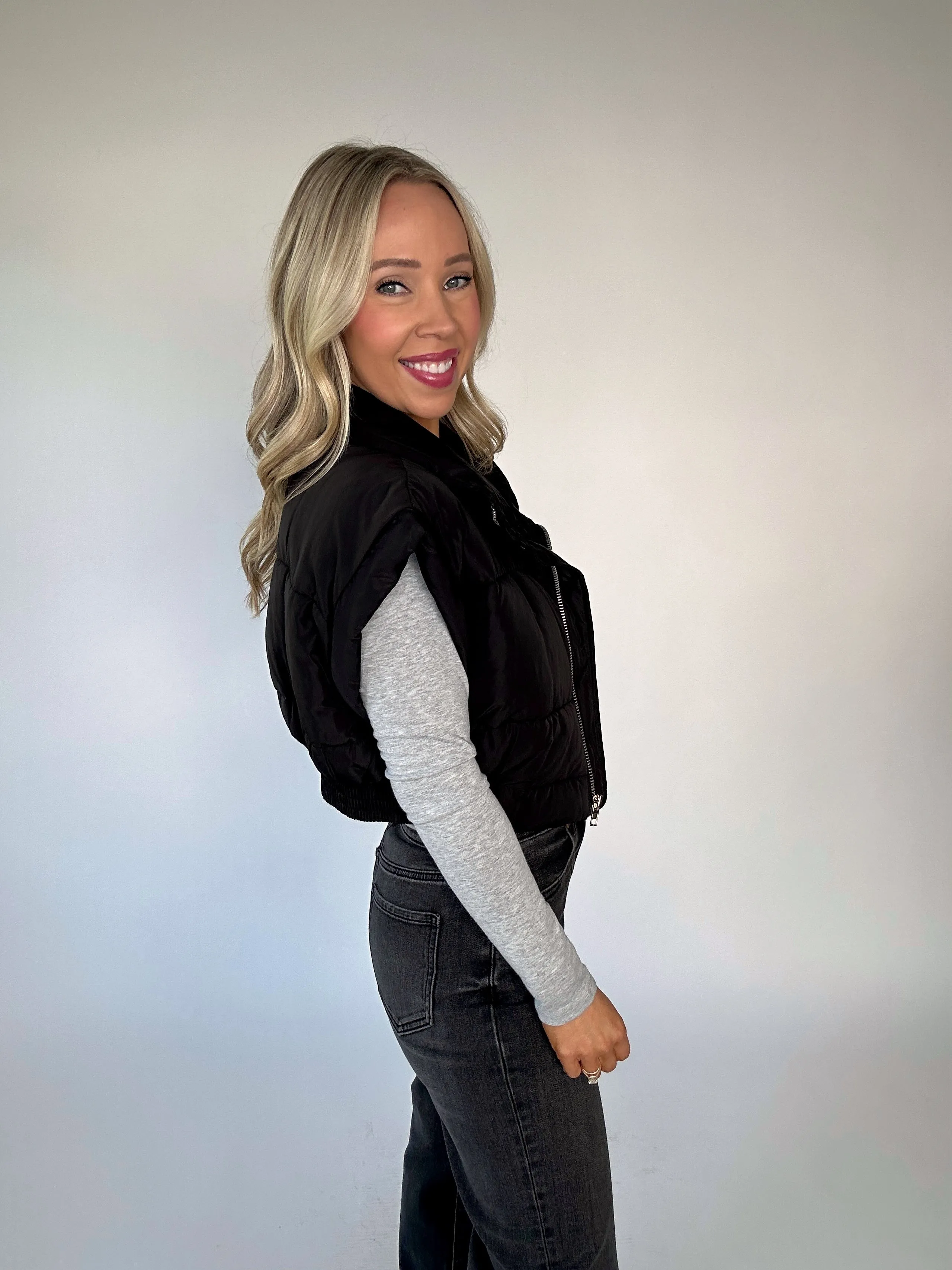 City Stroll Cropped Puffer Vest