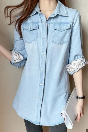 Cotton Classic Denim Blouse
