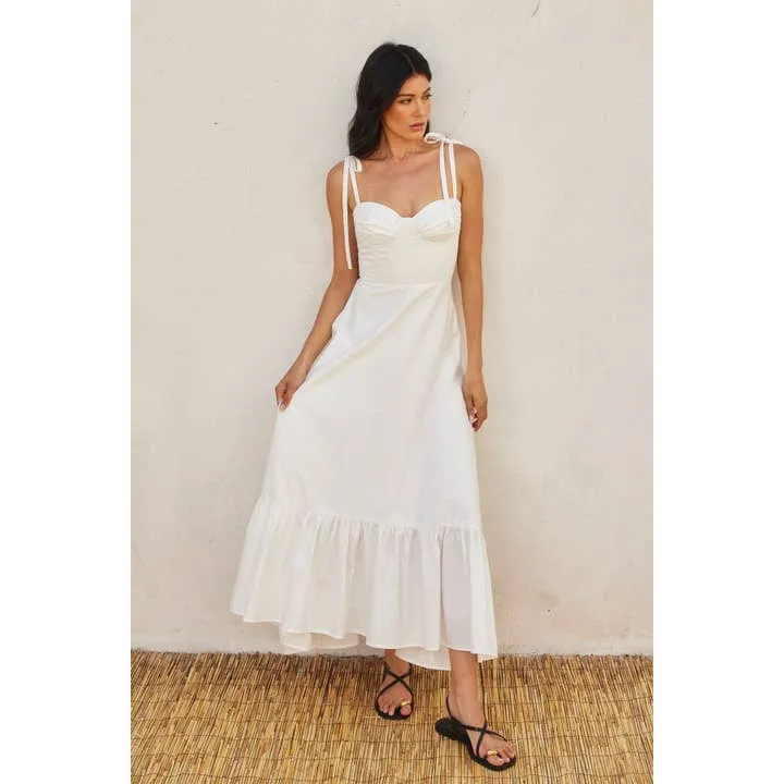 Cotton Corset Maxi Dress
