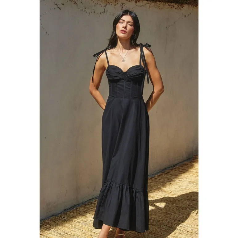 Cotton Corset Maxi Dress