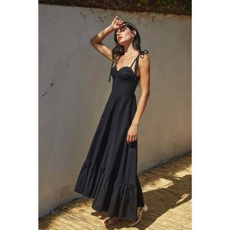 Cotton Corset Maxi Dress