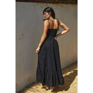Cotton Corset Maxi Dress