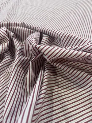 Cotton stripe white/red Marcellin 001 H01