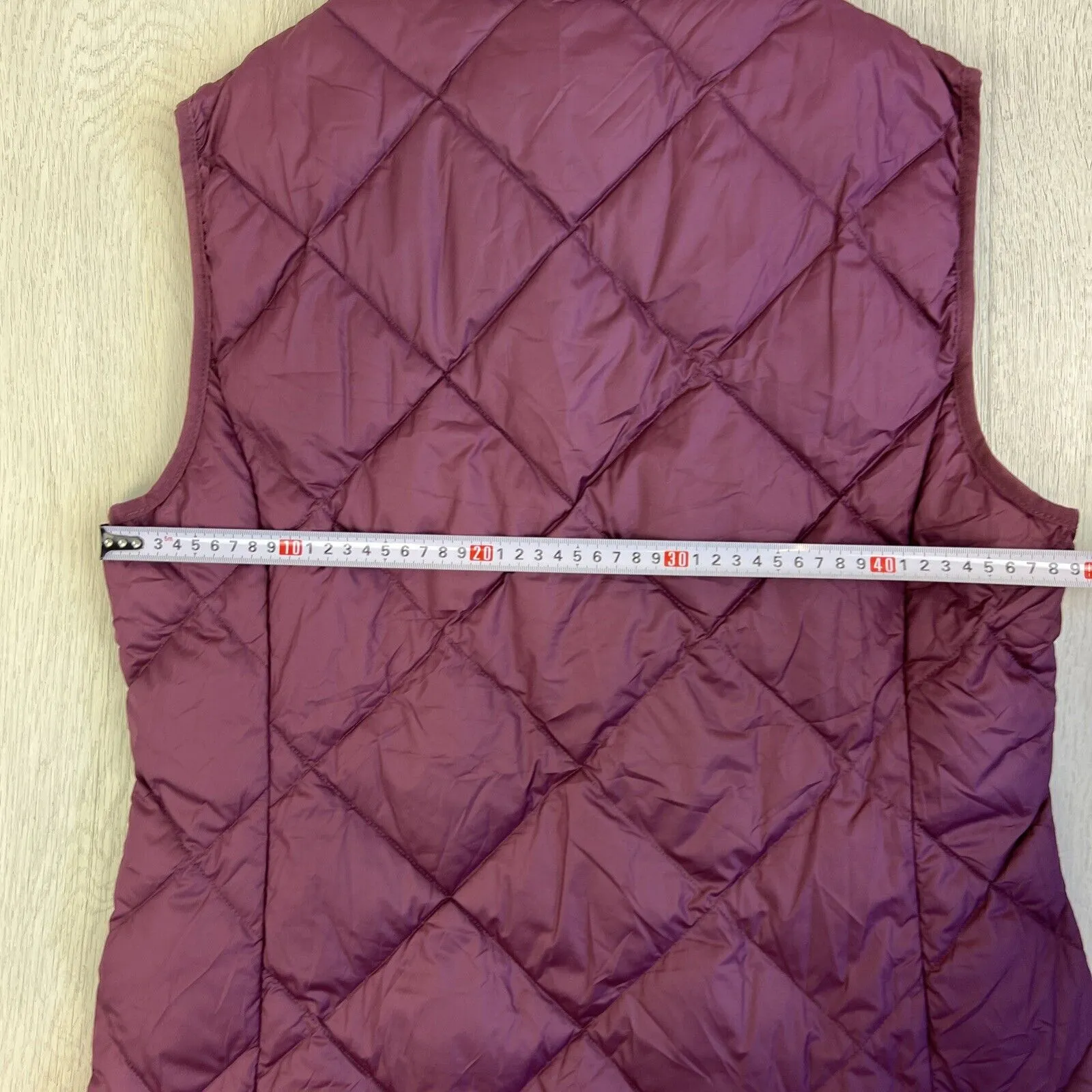 Crane Womens Purple Quilted Puffer Vest Duck Down Vest Size Large (New)