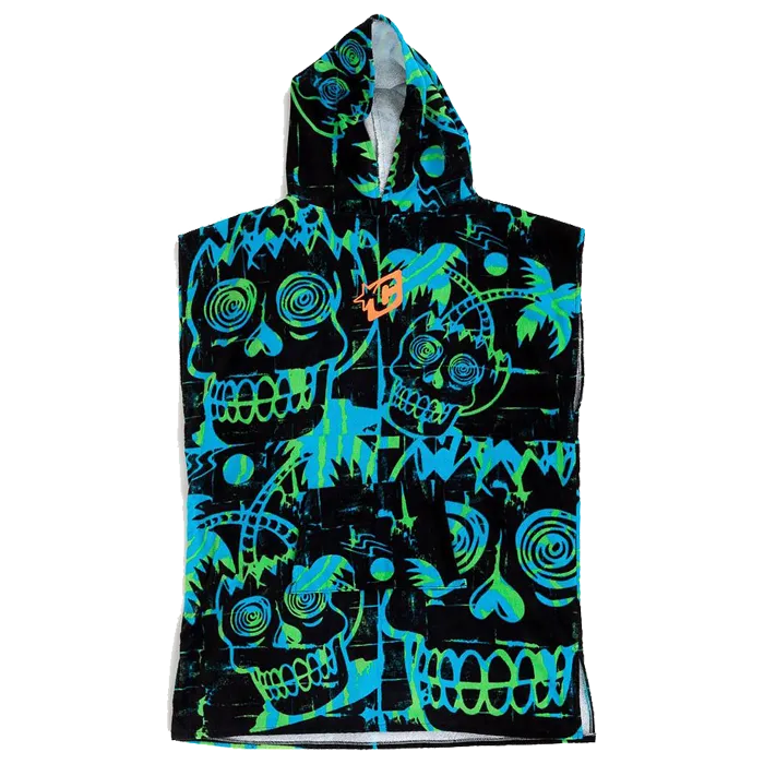 Creatures Grom Poncho Towel - Cyan Green
