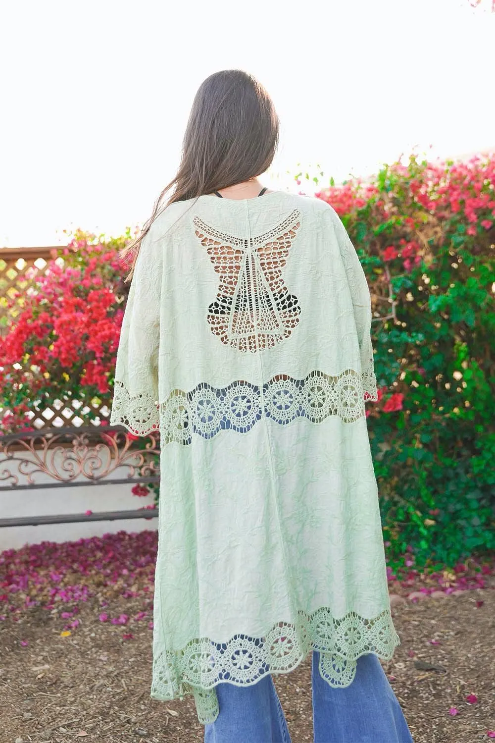 Crochet Open Patch Kimono - 3 colors