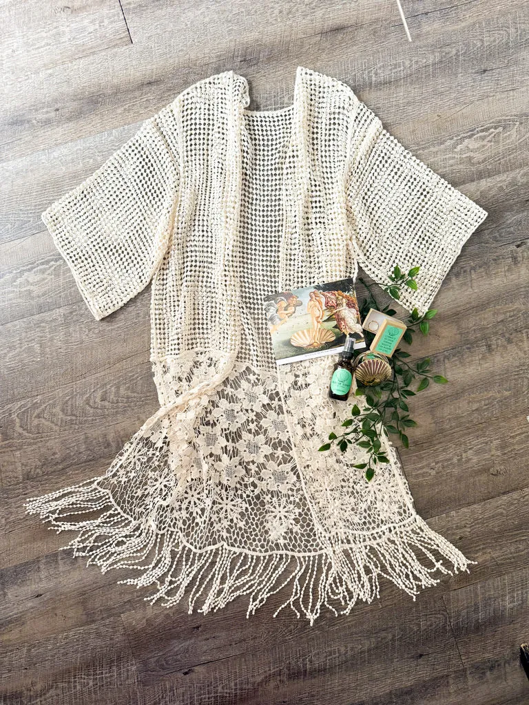 Crochet Tassel Kimono