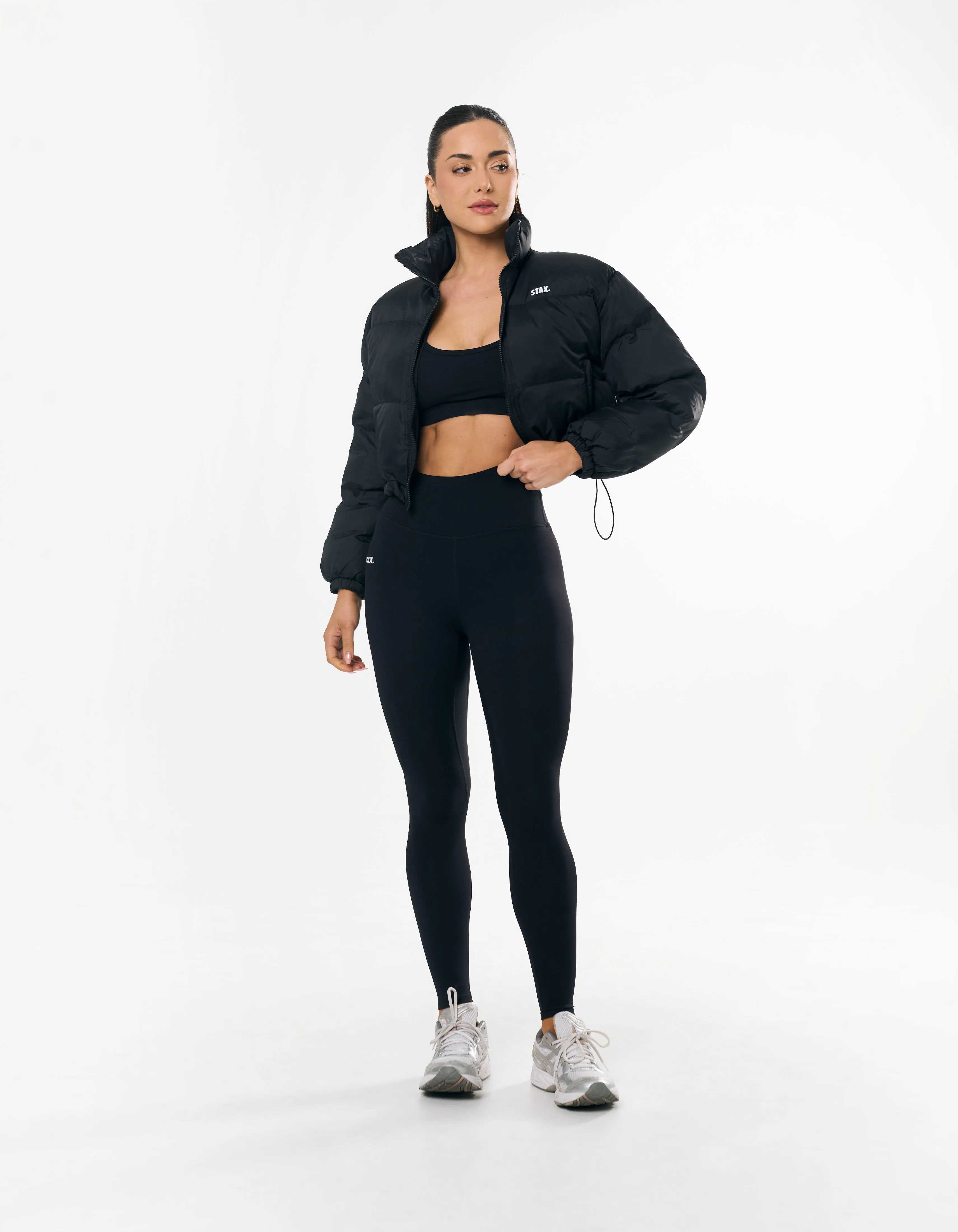 Cropped Puffer - Black