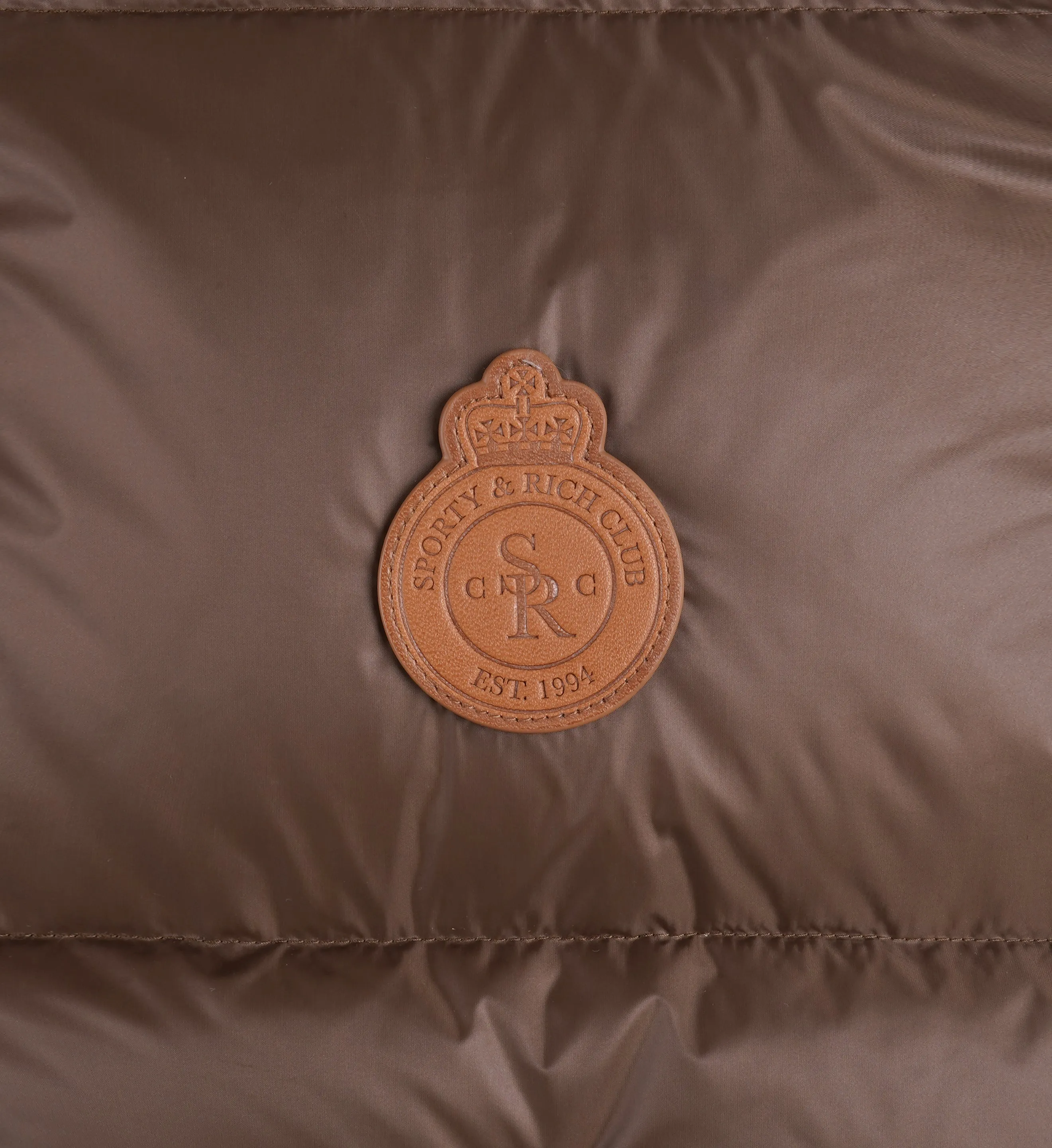 Crown Puffer Jacket  - Chocolate Tan