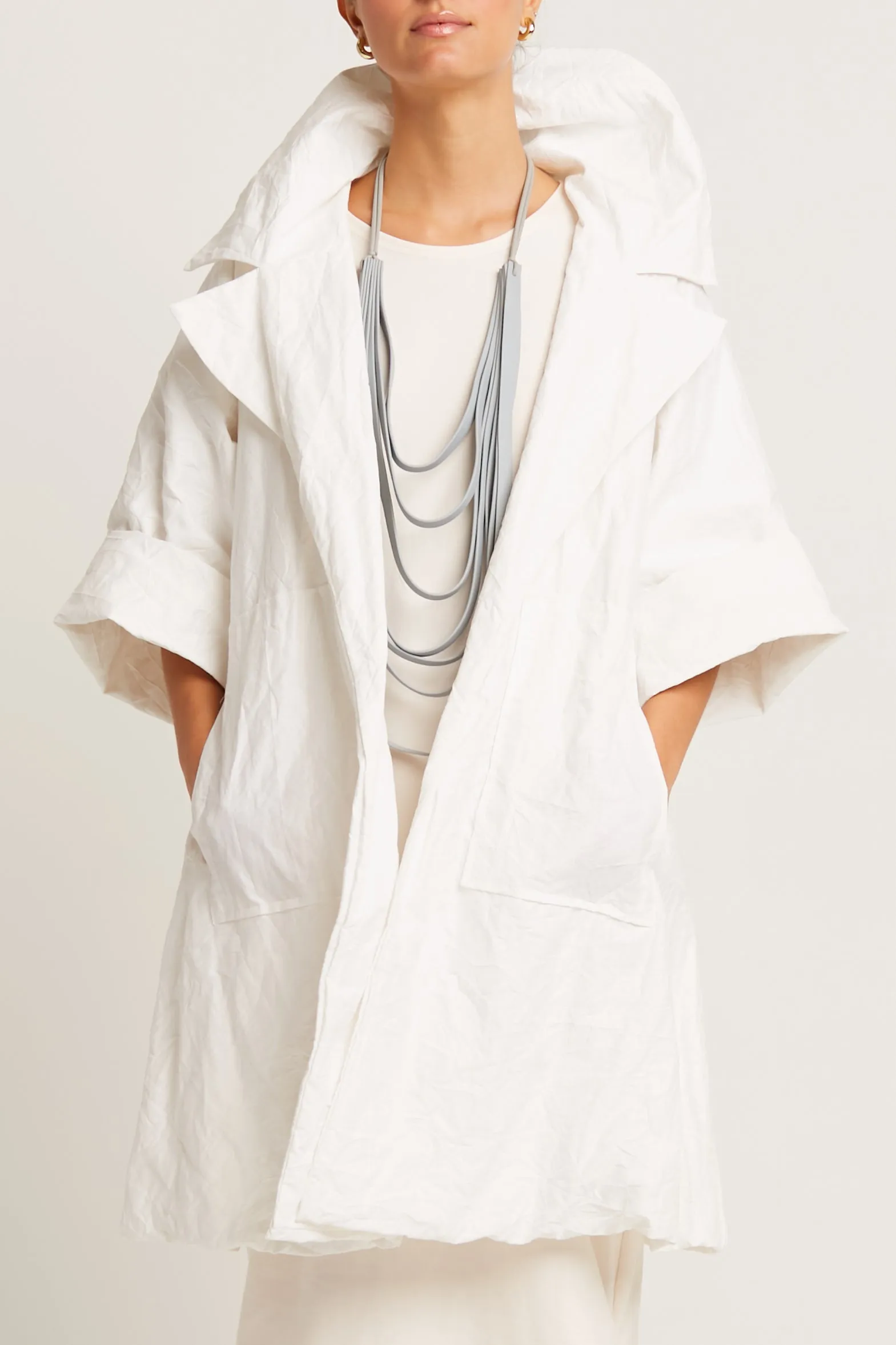 Crushed Nylon Emily Coat
