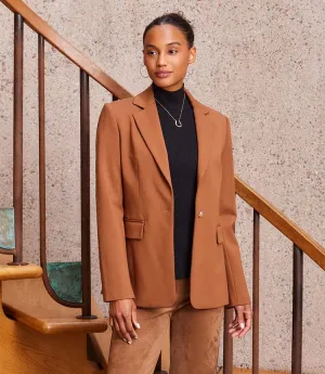 Dandy Girl Ponte Blazer Cognac