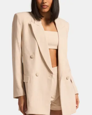 DESTIN LIGHT SUITING BLAZER IN TAN