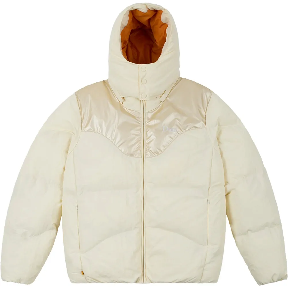 Dime Contrast Puffer Jacket Off White