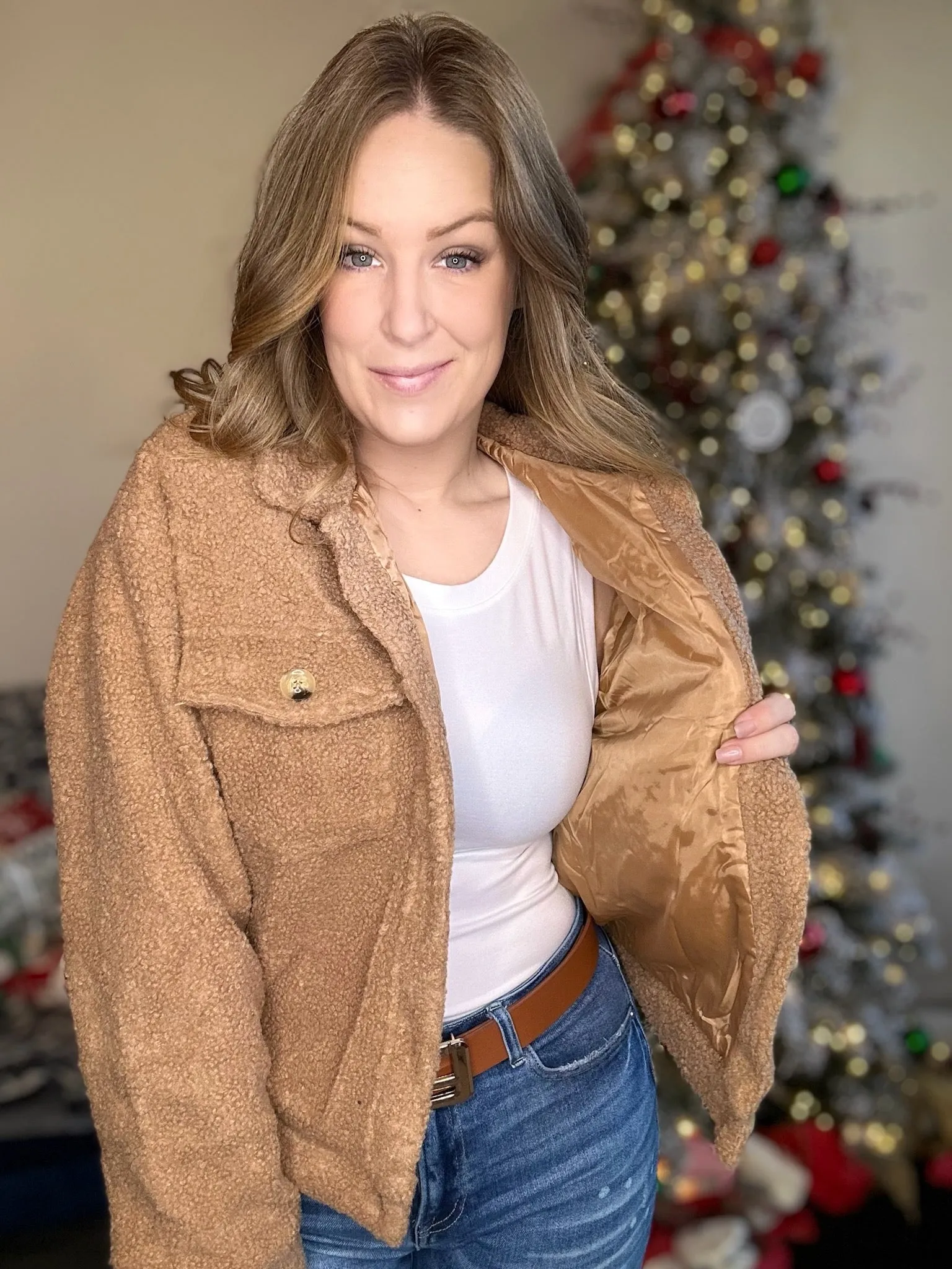Dk. Taupe Sherpa Jacket