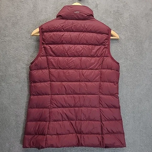 Eddie Bauer Womens Down Puffer Vest Small EB650 Black Full Zip