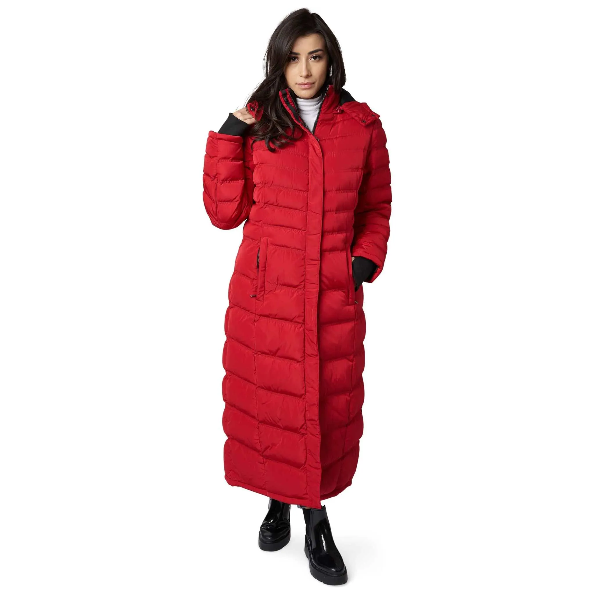 ELORA Full-Length Puffer Coat for Women - Stylish Winter Maxi Coat (47 Inch)
