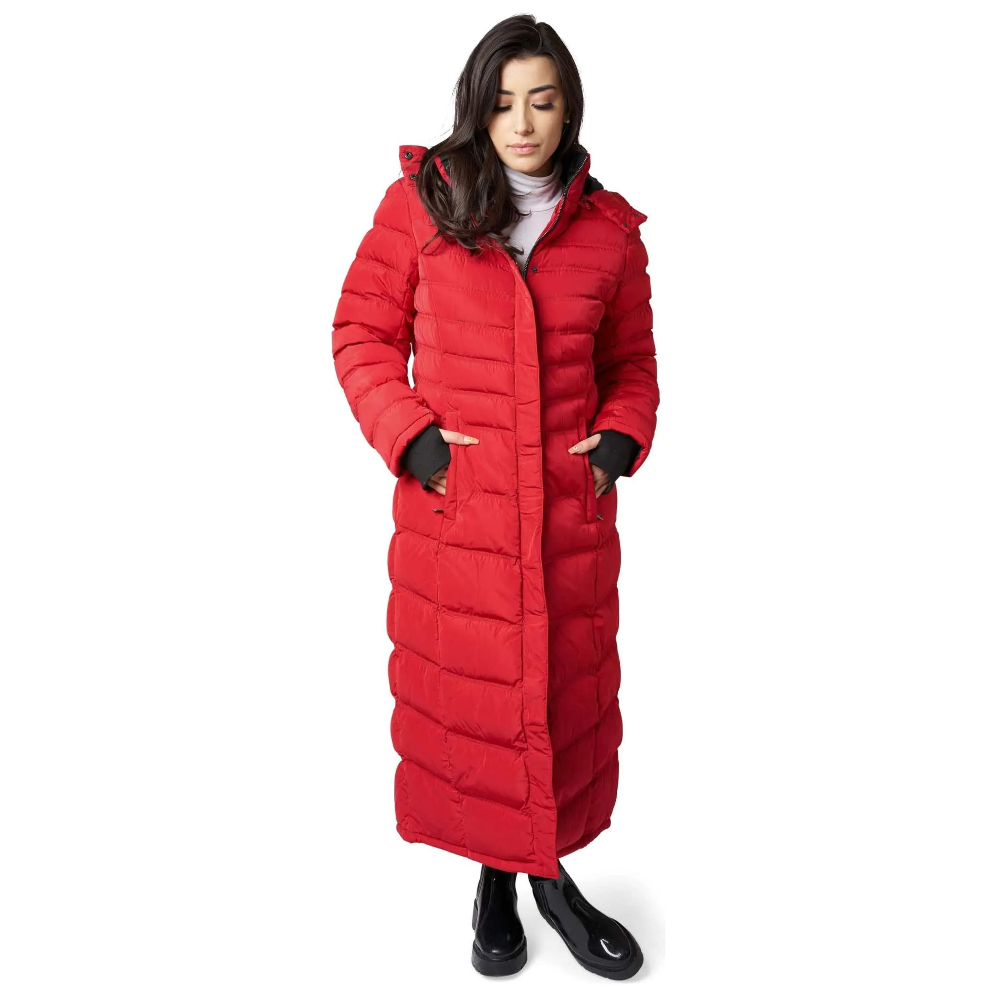 ELORA Full-Length Puffer Coat for Women - Stylish Winter Maxi Coat (47 Inch)