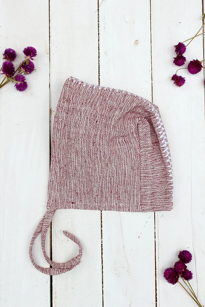 EMBROIDERED BABY BONNET, ZERO WASTE