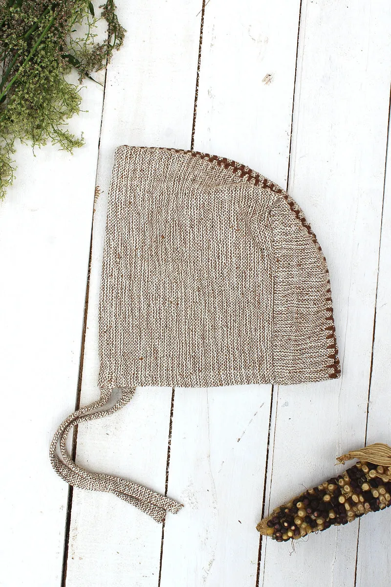EMBROIDERED BABY BONNET, ZERO WASTE
