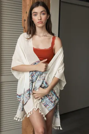 Embroidered Geometric Kimono - 3 colors