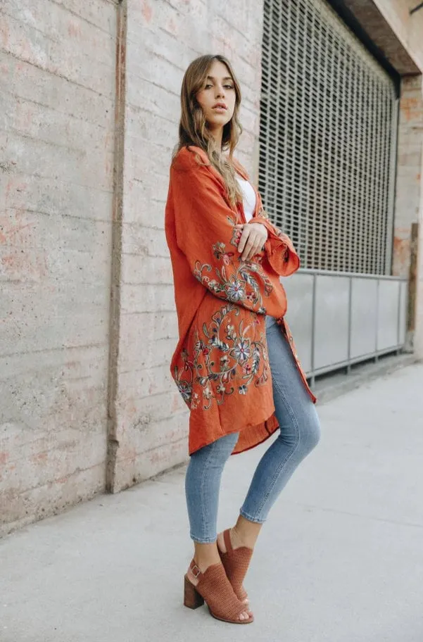 Embroidered Kimono