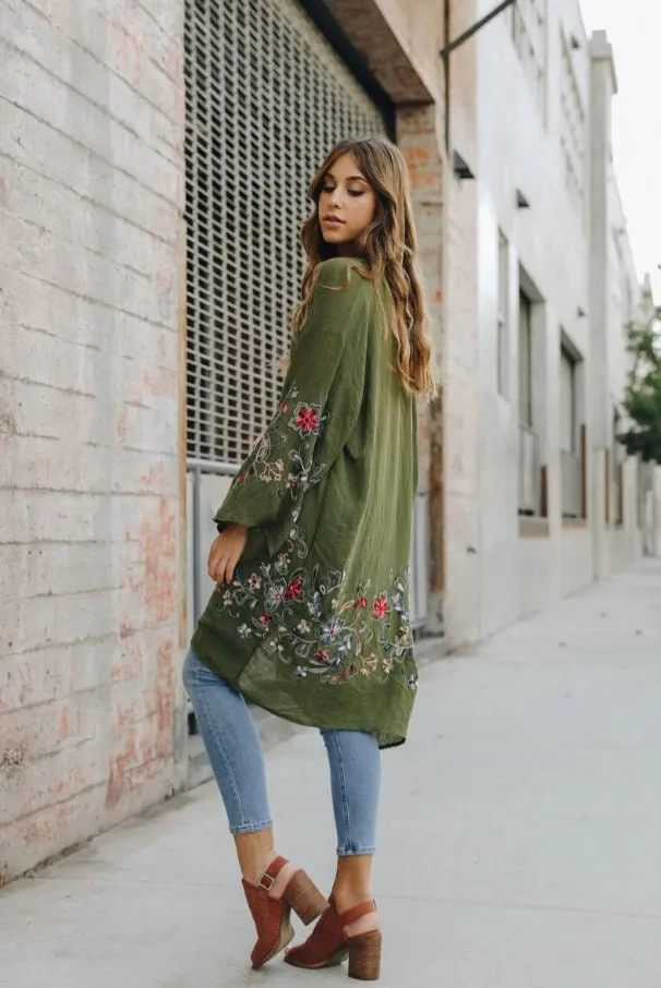 Embroidered Kimono