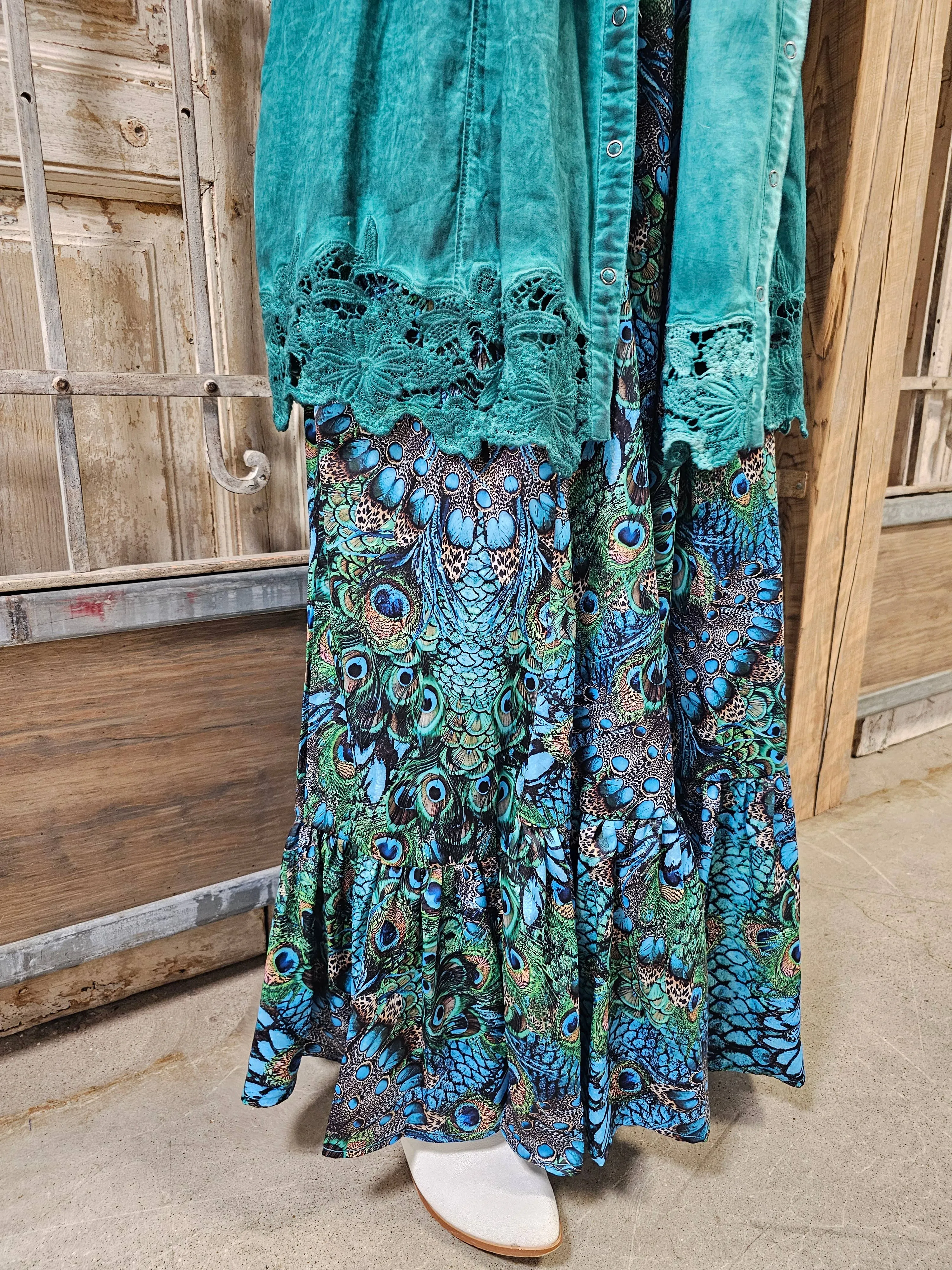 Emerald Vintage Lace Rare Bird Jacket