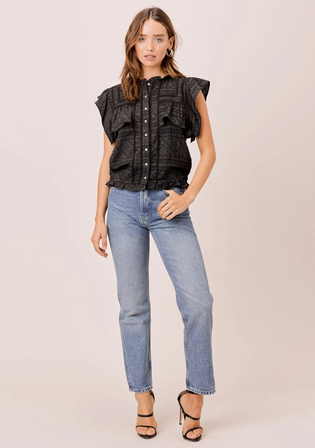 Erin Textured Cotton Top