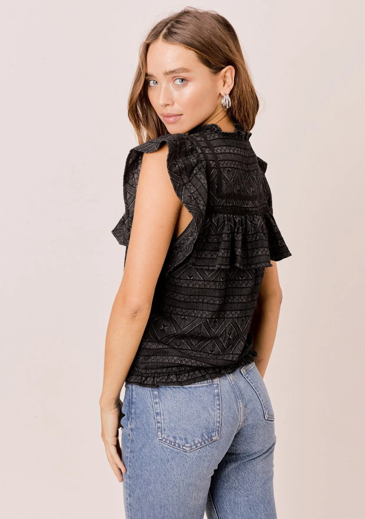 Erin Textured Cotton Top