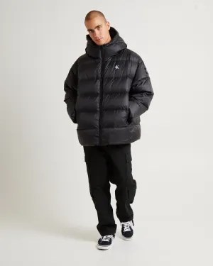 Essentials Down Oversized Puffer Jacket Black