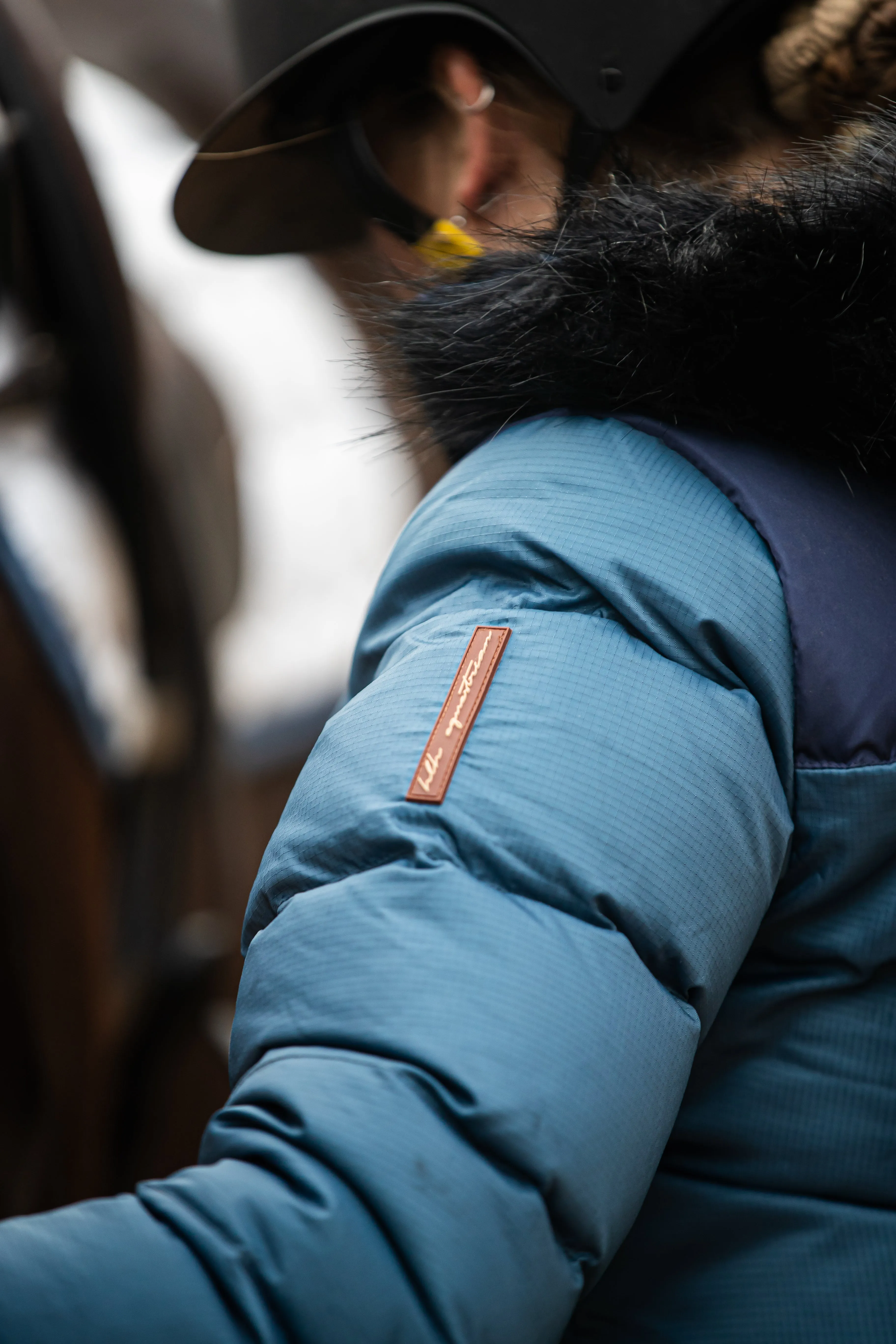 Ethical Down Puffer Jacket in Navy
