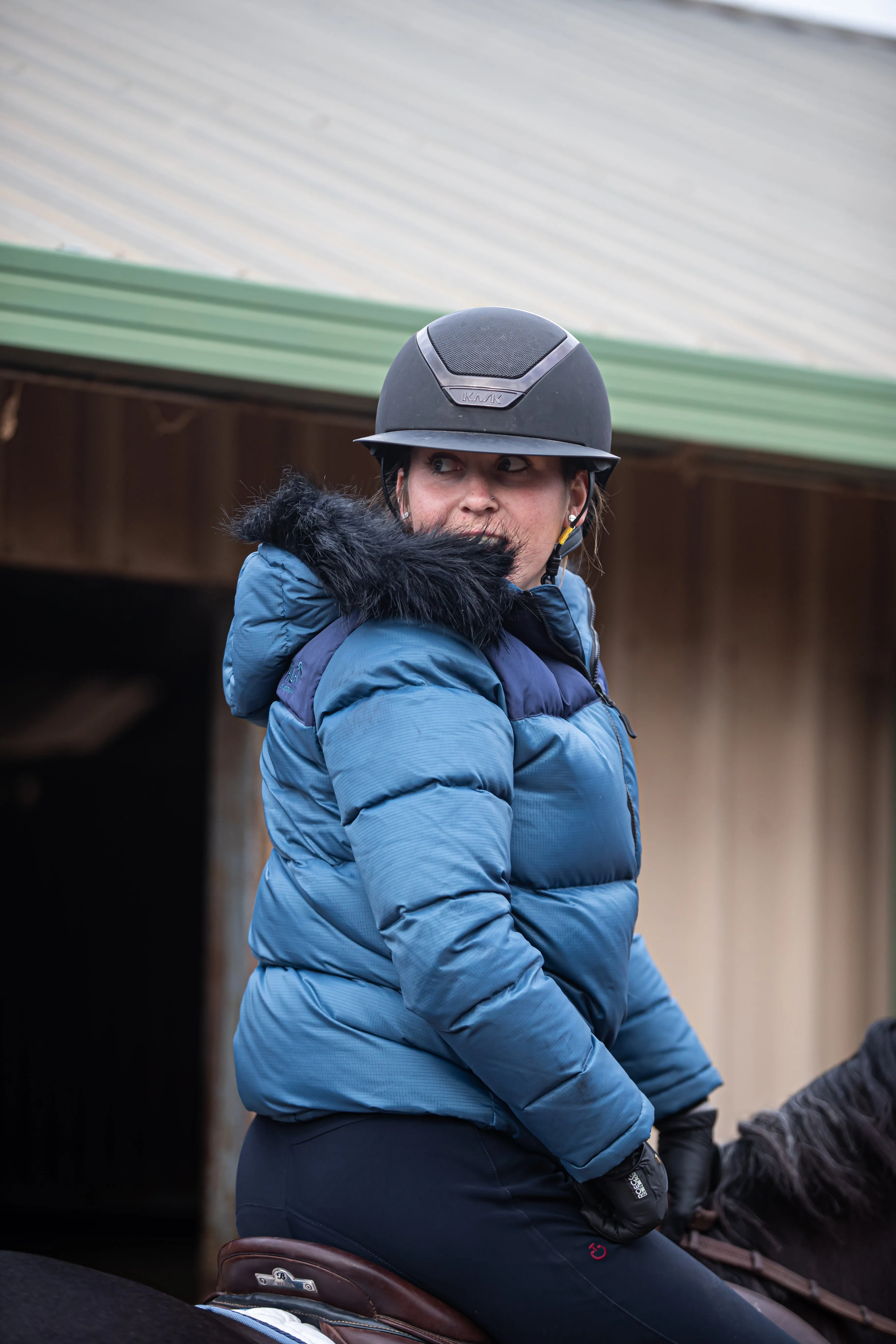 Ethical Down Puffer Jacket in Navy
