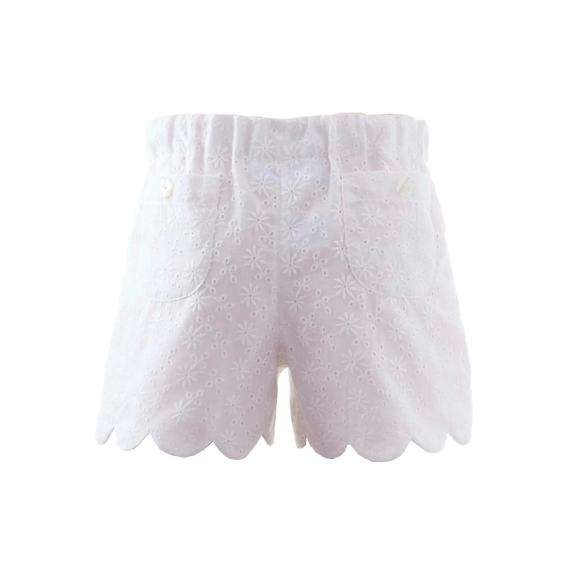 Eyelet Scalloped Shorts