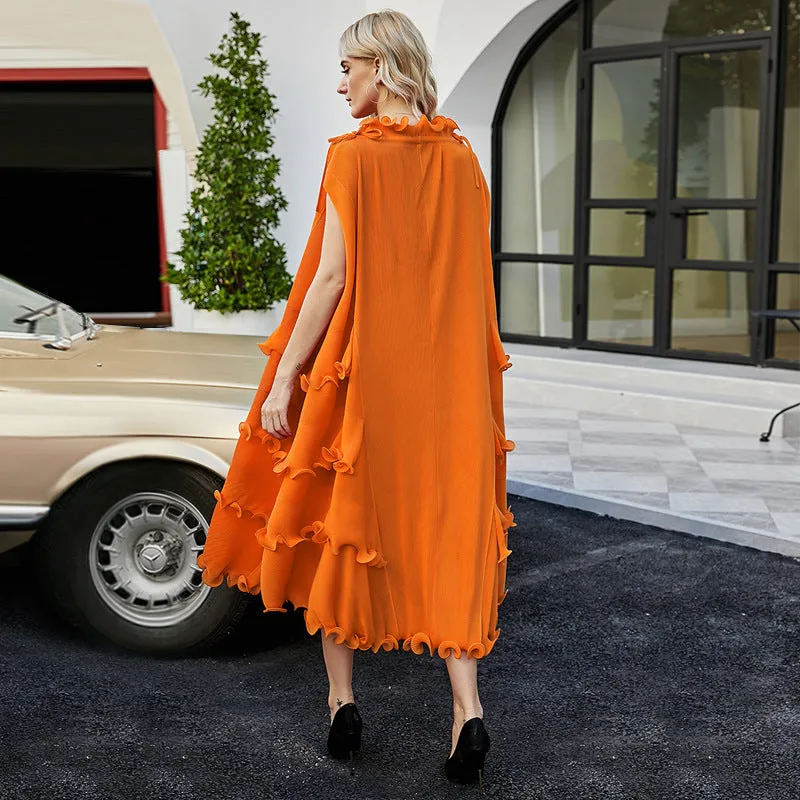 Florence Crepe Ruffled Dress
