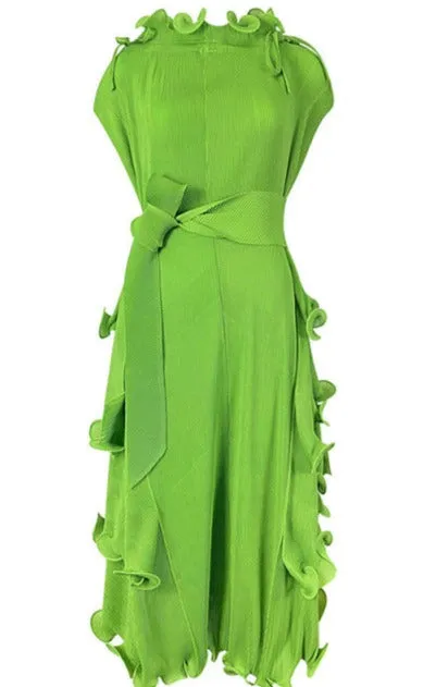Florence Crepe Ruffled Dress